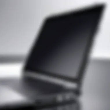 Close-up of the Dell foldable touch screen laptop's innovative hinge mechanism.