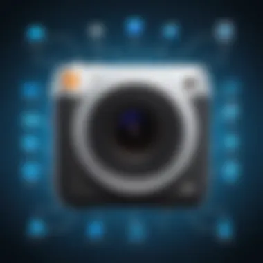 Effortless Photo Uploading Process User effortlessly uploading photos using a WiFi-enabled camera