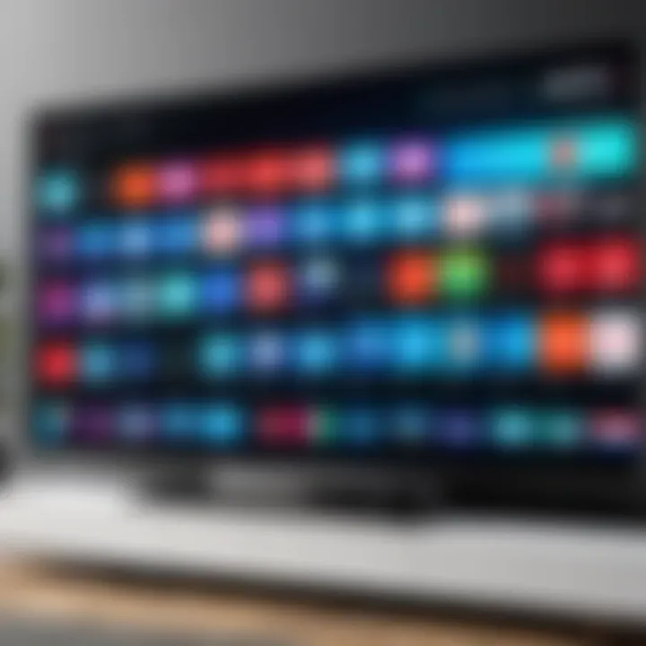 Streaming services on a smart TV