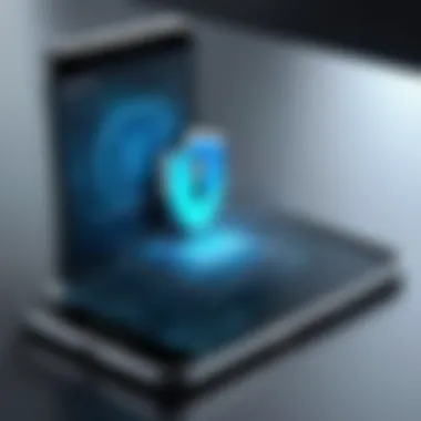 Enhancing Mobile Security Practices A conceptual image showing mobile security practices
