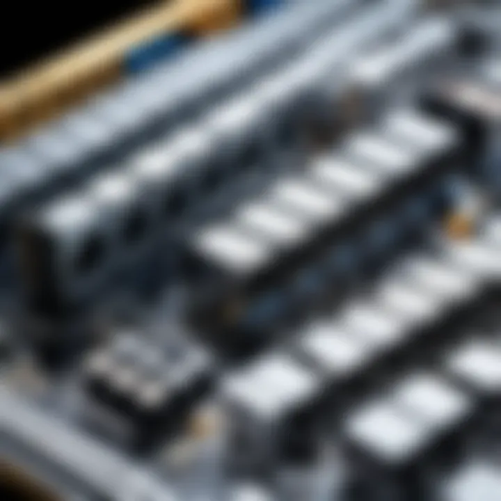 An array of mining hardware used for cryptocurrency mining