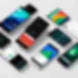 Diverse smartphone models showcasing Google Fi compatibility