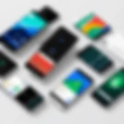 Diverse smartphone models showcasing Google Fi compatibility