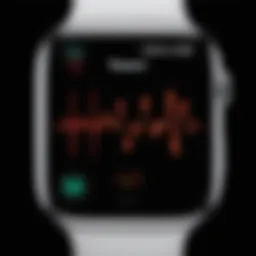 Detailed view of the ECG feature on Apple Watch