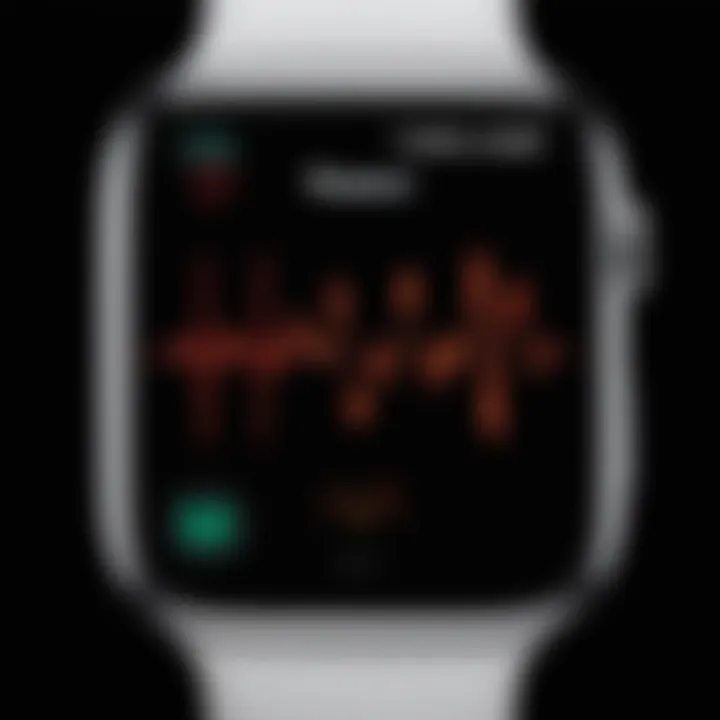 Detailed view of the ECG feature on Apple Watch