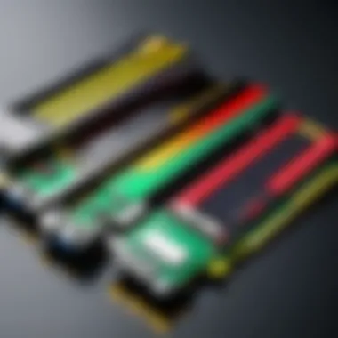 Comparison chart of different PCI Express versions and their data transfer rates.