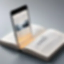 An iPhone scanning a book page