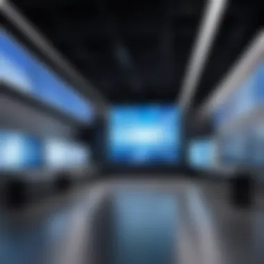 LED panel installation in a commercial setting highlighting its applications
