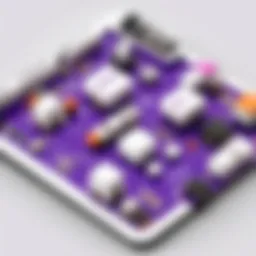 A close-up view of LittleBits electronic components showcasing various modules.