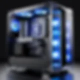Innovative open case gaming PC showcasing its transparent design
