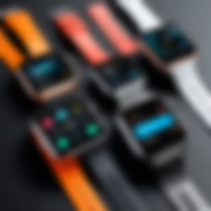 Smartwatch comparison chart showcasing various models