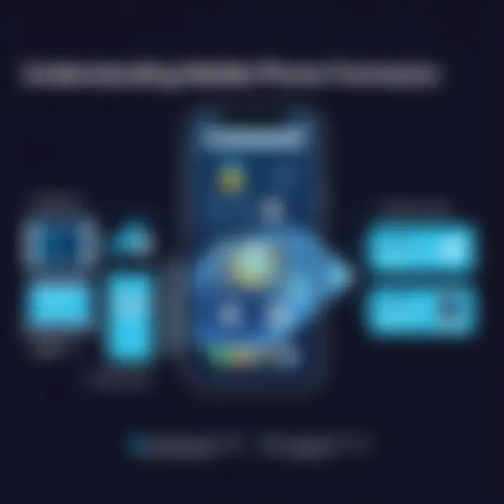 An infographic depicting technological advancements in mobile devices