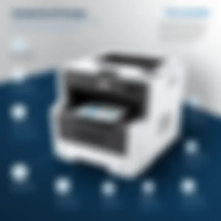 Infographic highlighting additional features of laser printers