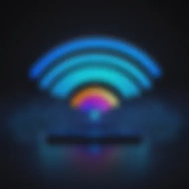 Illustration of WiFi Signal Range and Coverage Diagram of WiFi Signal Range