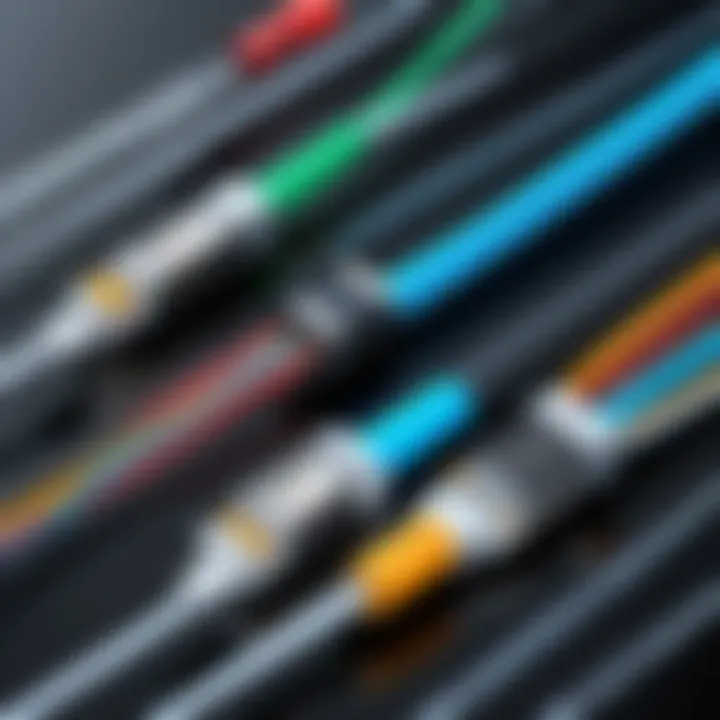 Infographic illustrating the performance metrics of Type C data transfer cables