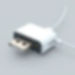 Detailed view of a USB charging stick showcasing its ports and connections