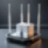 Illustration depicting the concept of Wi-Fi boosters enhancing signal strength