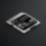 Detailed view of a micro SD card