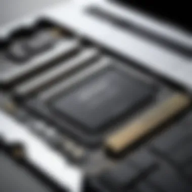Accessing RAM Slots in MacBook Pro MacBook Pro opened to access RAM slots