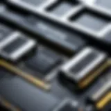 Close-up view of RAM modules for MacBook Pro