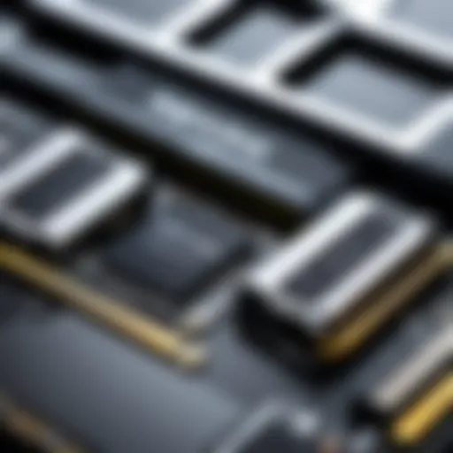 Close-up view of RAM modules for MacBook Pro