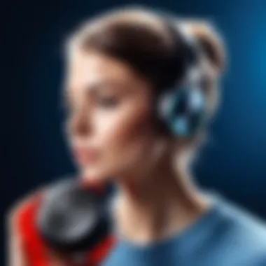 User enjoying music through Bluetooth speaker