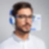 Business professional utilizing Google Voice