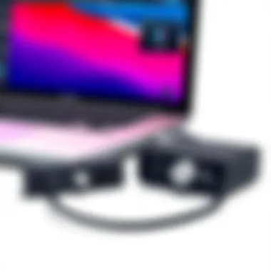 MacBook Air connected to audio interface for enhanced sound quality