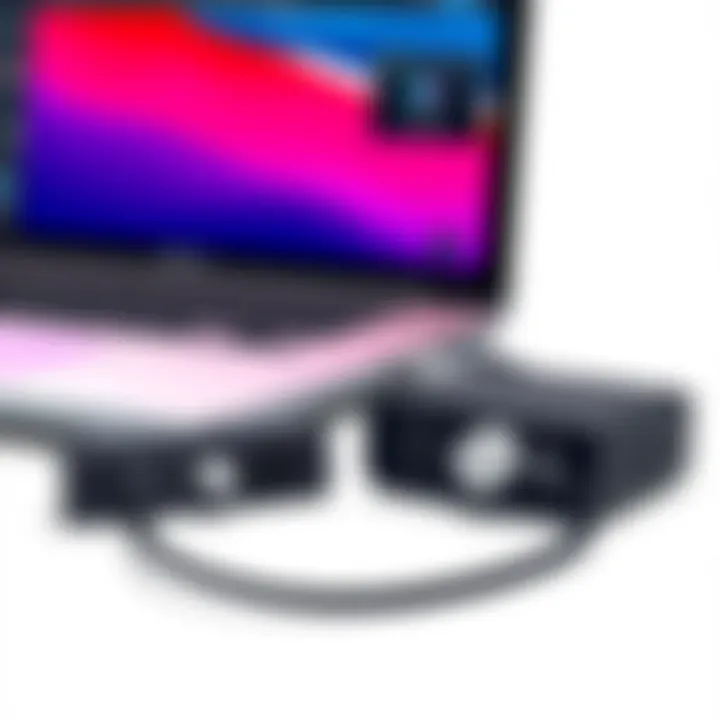 MacBook Air connected to audio interface for enhanced sound quality