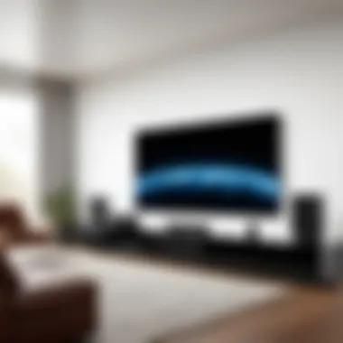 Vizio 5.1 Home Theater in Elegant Home Environment Vizio 5.1 home theater system in a modern living room