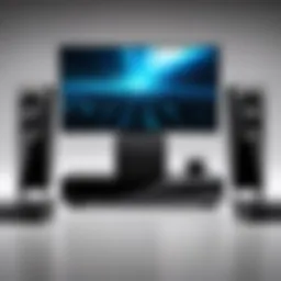 Vizio 5.1 home theater system showcasing speakers and subwoofer