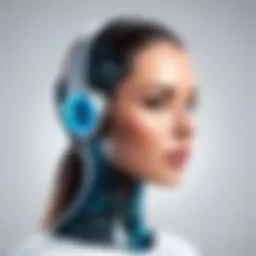 Illustration of voice recognition technology in action