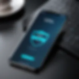 Illustration of VPN connection on an iPhone