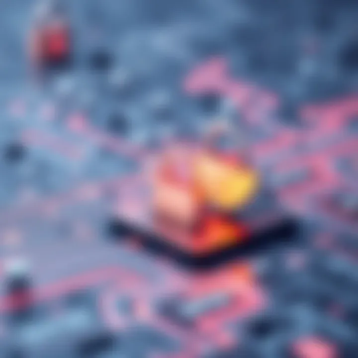 Secure data transmission with VPN technology Illustration of secure data transmission