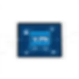 VPN interface displayed on iPad Mini screen