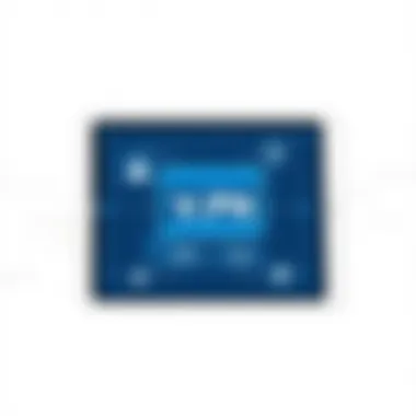 User-friendly VPN interface on iPad Mini VPN interface displayed on iPad Mini screen