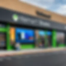 Walmart storefront showcasing Xbox Series displays