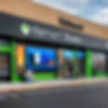 Walmart Storefront Featuring Xbox Series Products Walmart storefront showcasing Xbox Series displays
