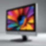 Sleek design of a widescreen monitor with integrated webcam