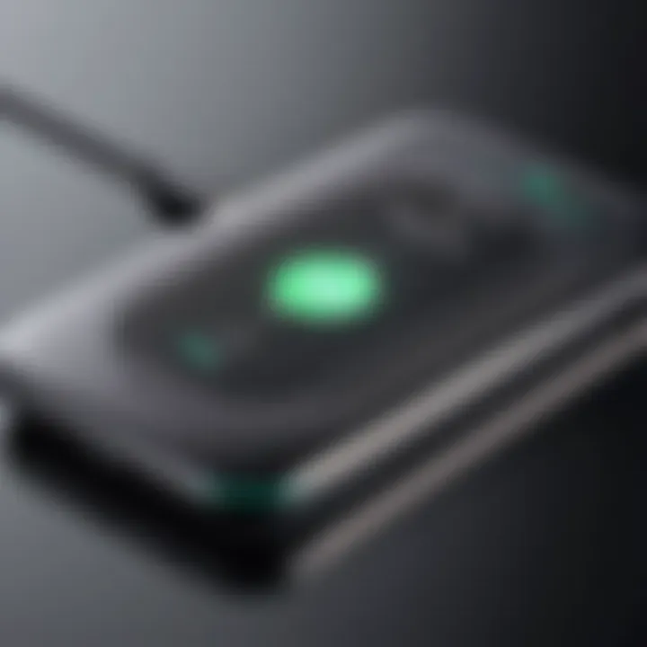Illustration of wireless charging technology in action
