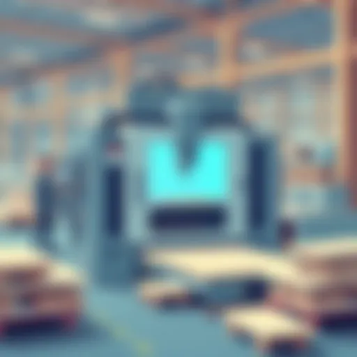 High-precision wood working machinery in a factory setting